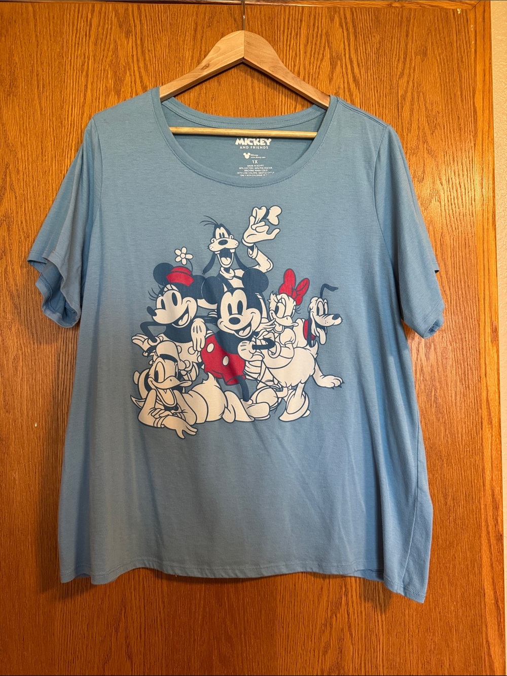 Disney Mickey & Friends Blue Graphic Tee
